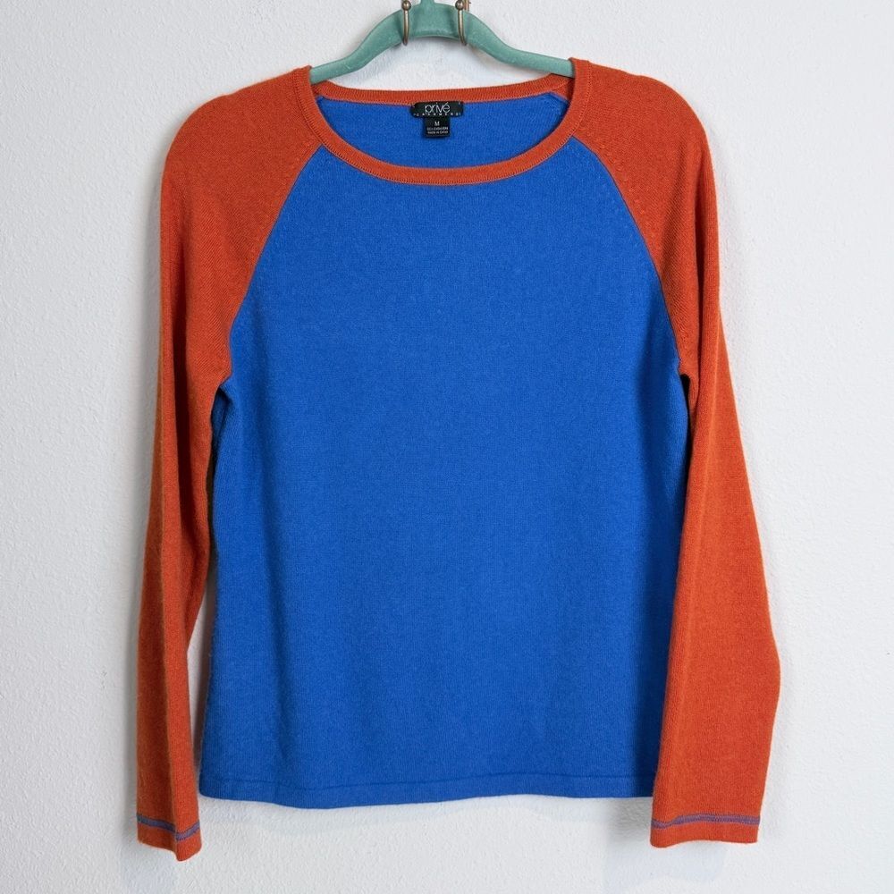 Prive Blue Cashmere Raglan Sleeve Sweater M